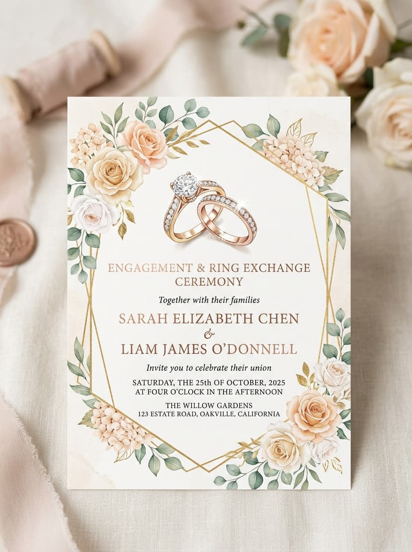 Pastel Floral Ring Exchange